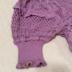 Zara Pointelle Knit Top